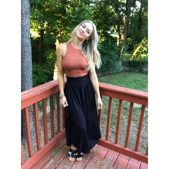 Sandy Delight Maxi Skirt-Black - Picture 6 of 6